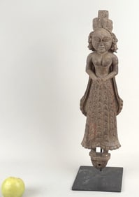 Indian Carved Wood Figural Element