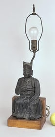 Early Chinese Bronze Seated Daoist Scholar