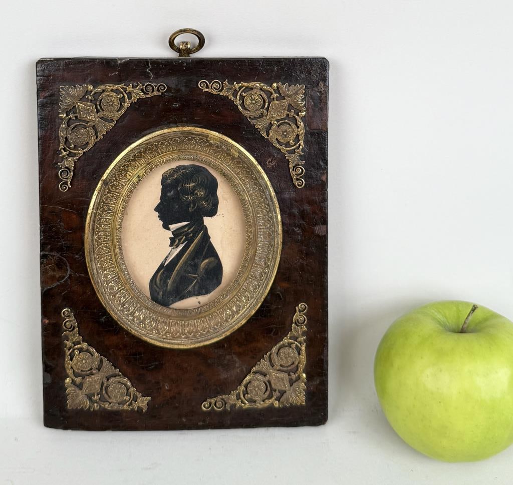 Antique Framed Silhouette of Young Man (1 of 5)