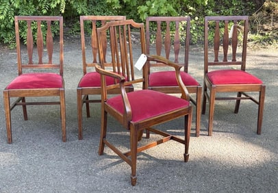 Five Federal Style Mahogany Dining Chairs