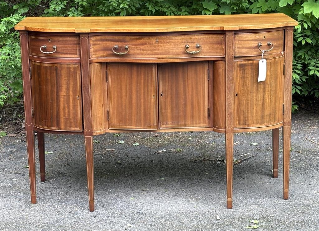 Custom Hepplewhite Inlaid Mahogany Sideboard (1 of 9)