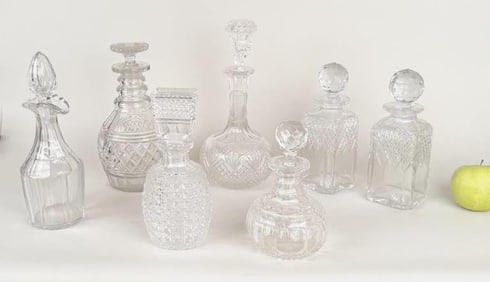 Group Cut Glass Decanters