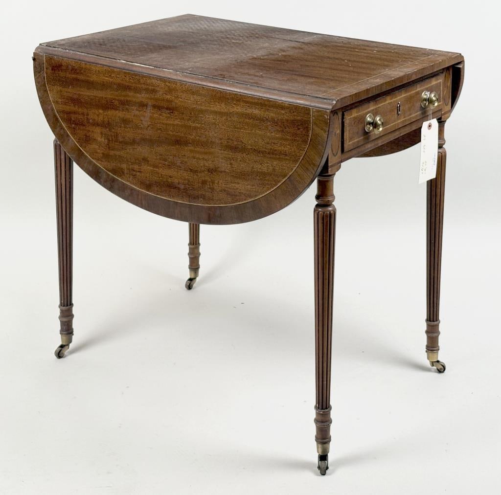 George III Style Inlaid Pembroke Table (1 of 6)