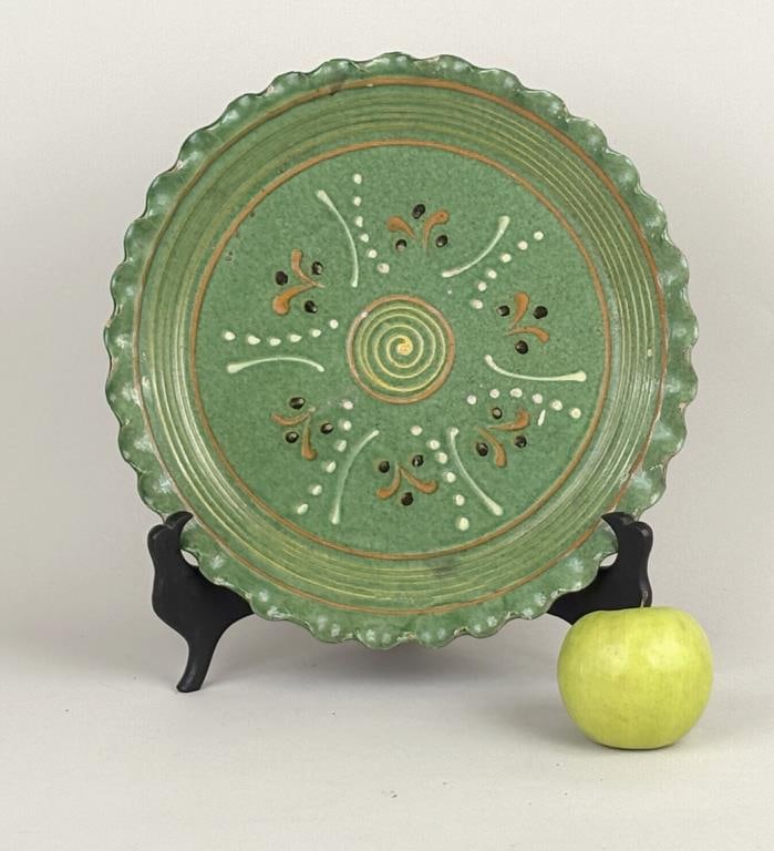 French Earthenware Faience Ruffle Edge Platter (1 of 5)