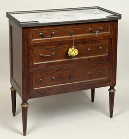 French Directoire Style Brass Trim M/T Commode