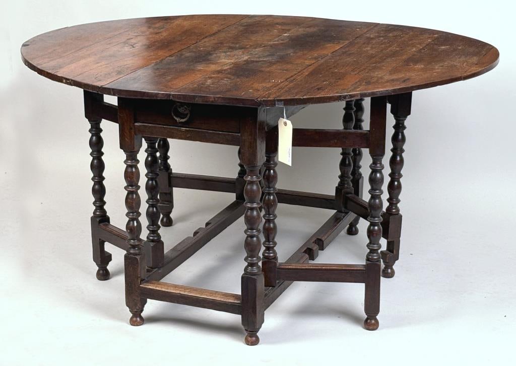 Early English William & Mary Gateleg Dining Table (1 of 9)