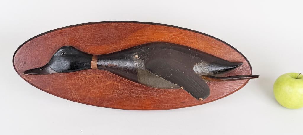 Carved & Painted Flying Duck Wall Plaque (1 of 7)