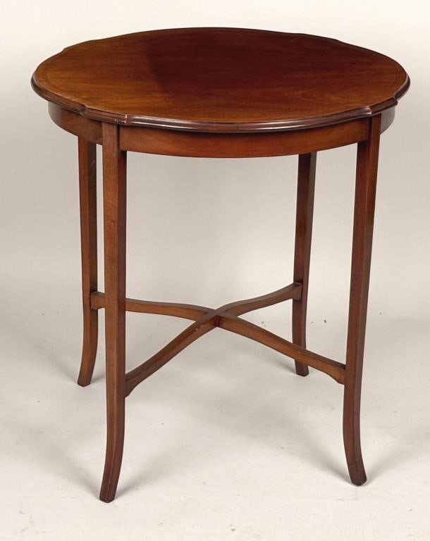19th C. Round Top Mahogany Occasional Table (1 of 7)
