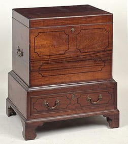 George III Inlaid Mahogany Cellarette On Stand