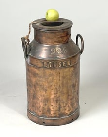 Large Vintage Copper Milk Can