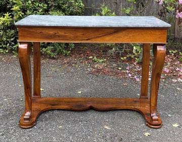 Continental Neoclassical Slate Top Console Table