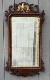Period Chippendale Gilt Phoenix Scrollwork Mirror