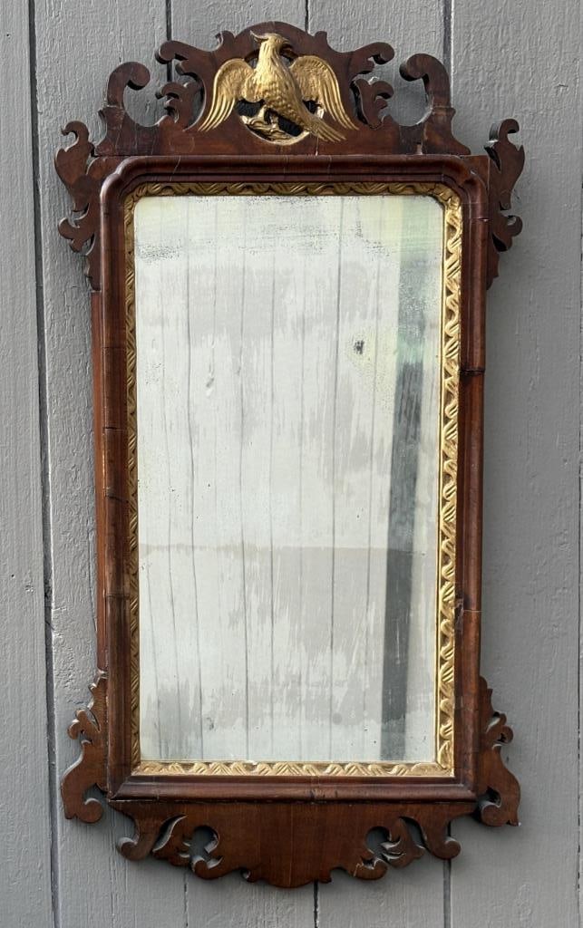 Period Chippendale Gilt Phoenix Scrollwork Mirror (1 of 8)