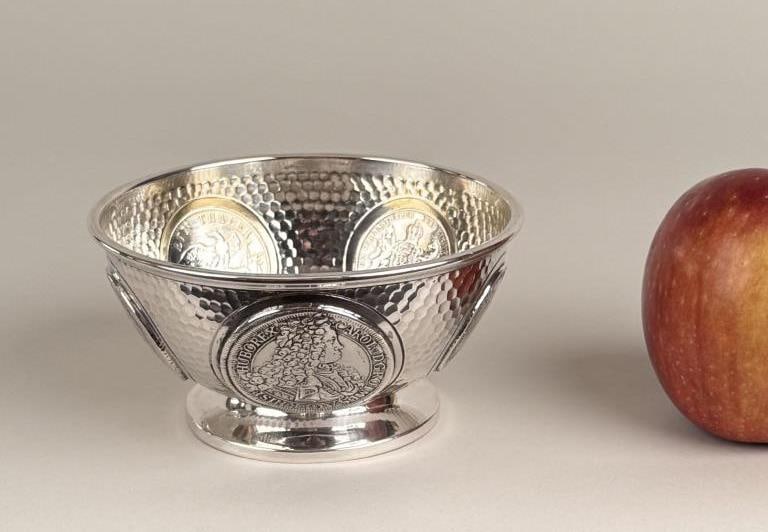 Korner & Proll German .800 Silver Bowl - Set Coins