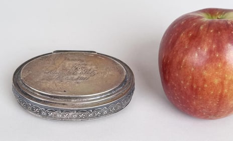 Oval Sterling Presentation Lidded Box