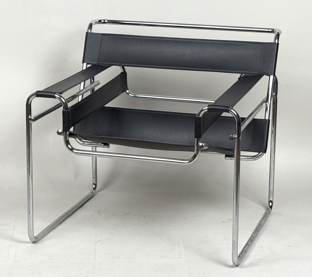 MCM Chrome & Leather Breuer Wassily Style Armchair (1 of 7)