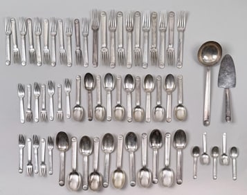 Rare .950 Silver Puiforcat "Normandie" Flatware