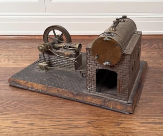 Vintage Brass/Bronze Steam Engine Model