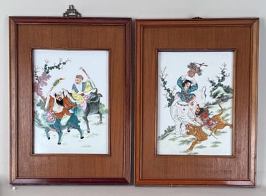Two Chinese Porcelain Plaques