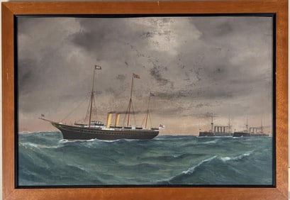De Simone, Gouache/Paper, Yacht Victoria & Albert