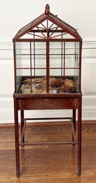 Cast Metal & Glass Architectural Terrarium (1 of 8)