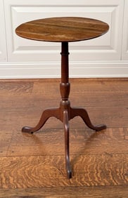 George III Oak Oval Top Candlestand