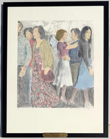 R. Soyer, Color Lithograph Street Scene