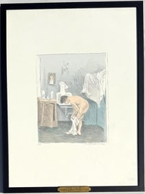 R. Soyer, Color Lithograph, After the Bath