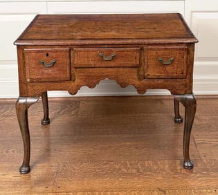 English Queen Anne Three Drawer Lowboy