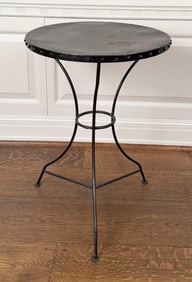 Wrought Iron & Sheet Metal Bistro Table