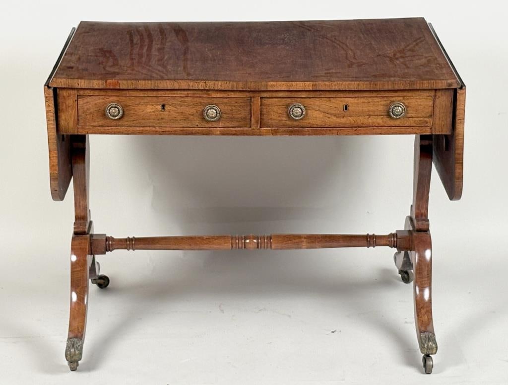Regency Rosewood Drop Leaf Sofa Table (1 of 14)