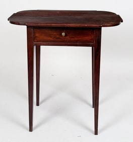 Federal Cherrywood Notch Corner One Drawer Stand
