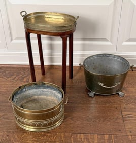 Three Vintage Brass Accessory Items