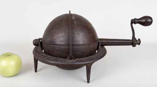 Antique Cast Iron Cannonball Coffee Roaster