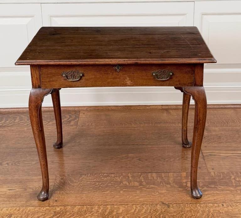 English Queen Anne Walnut One Drawer Lowboy (1 of 13)