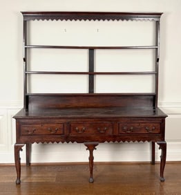 English Queen Anne Oak Welsh Dresser