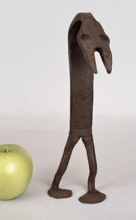 Wrench Form Make Do Sculpture: 9 1/2" high, 3 1/4" wide, 1 3/4" deep. Oxidation.