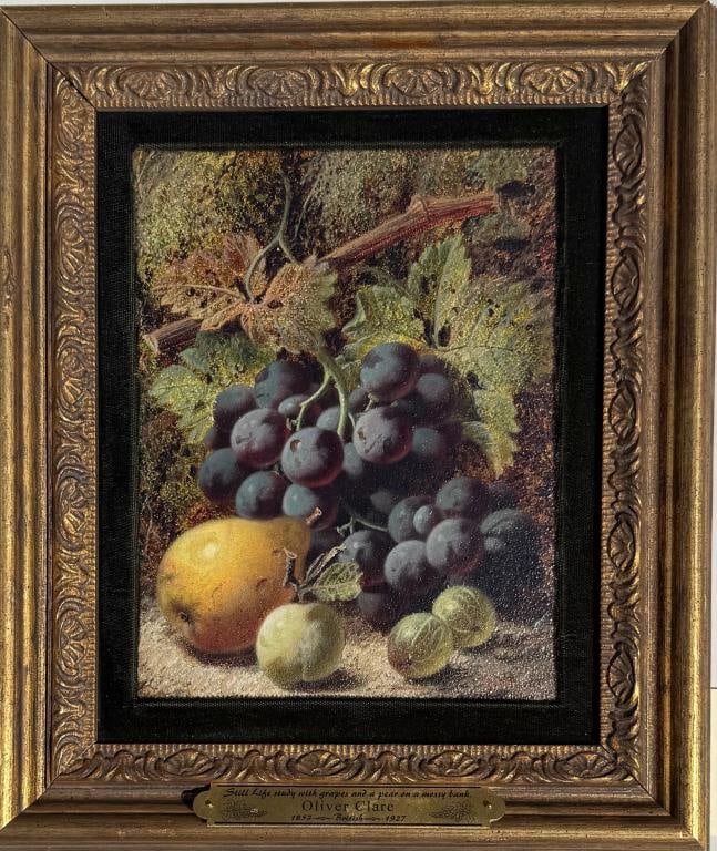 O. Clare, O/B Still Life Grapes & Pear (1 of 5)
