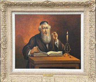A. Straski, O/C Portrait Of Rabbi