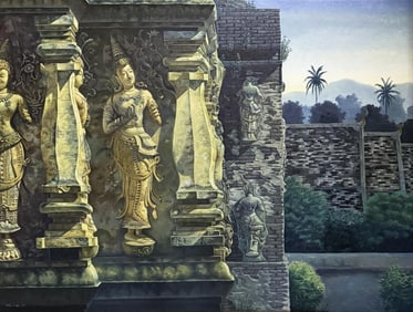 Large Signed Thai Painting