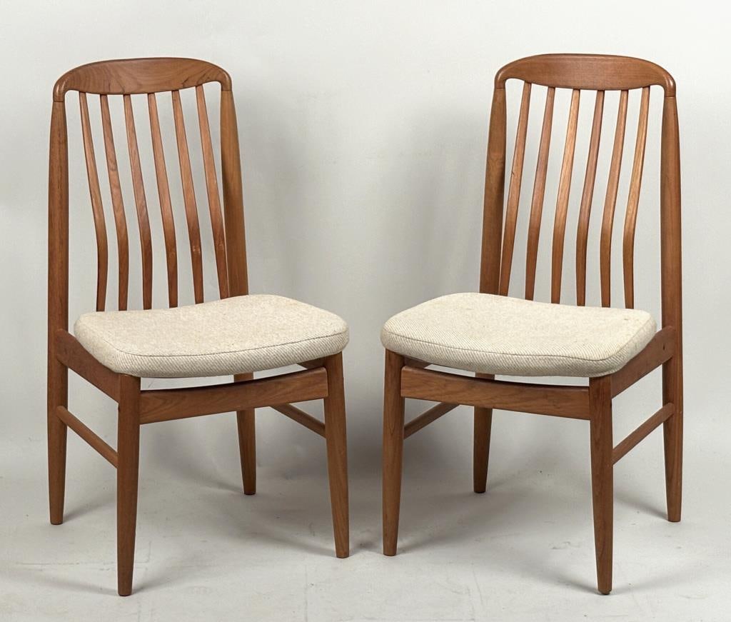 Pair Benny Linden MCM Teak Side Chairs (1 of 8)