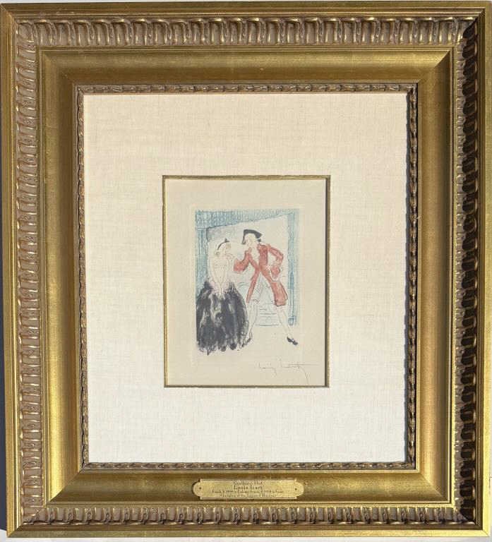 Icart, Etching Gentlemen Flirt (1 of 6)