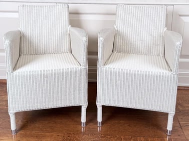 Pair Vincent Sheppard Safi Wicker Club Chairs