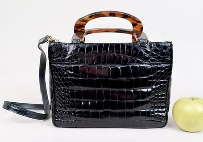 Lana Mark Green Alligator Handbag