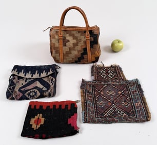 Three Persian Carpet Handbags