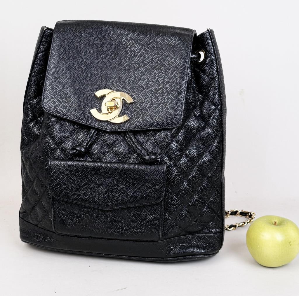 Large Chanel Black Caviar Backpack (1 of 10)
