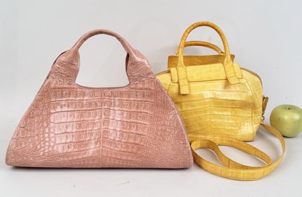 Two Nancy Gonzalez Alligator Leather Purses