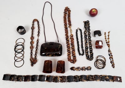 Group Tortoise & Faux Tortoise Jewelry