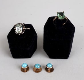 Group Antique Gold Jewelry
