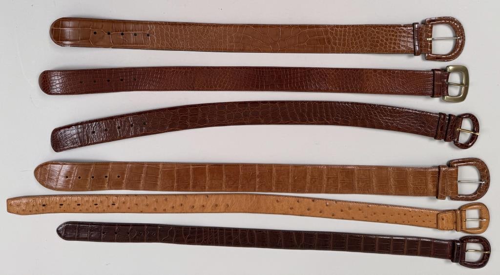Group Six Exotic Leather Belts (1 of 6)